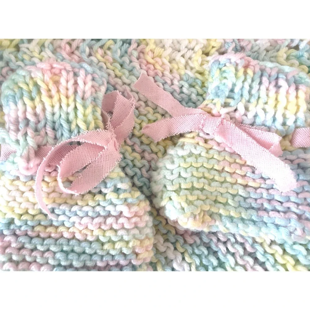 Handmade Newborn Baby Blanket Set Pastel Easter Shower Gift‎ 21